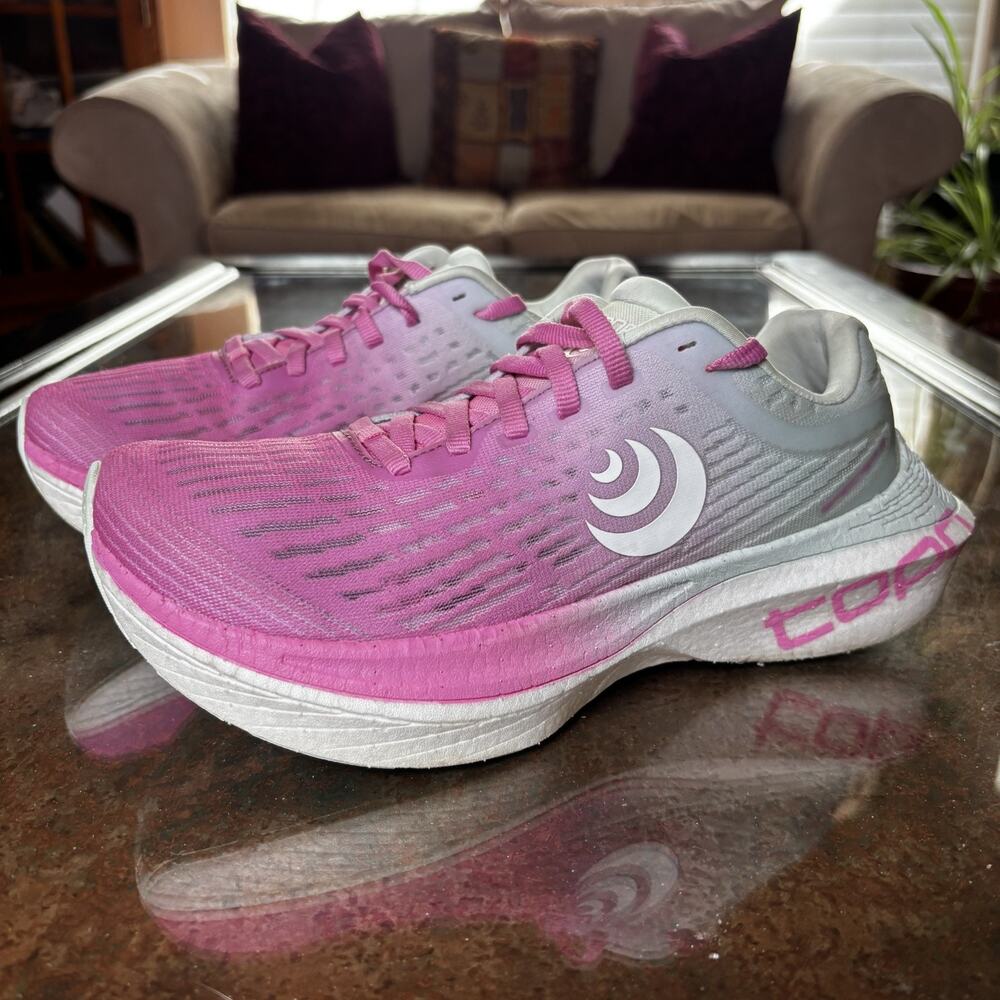 Topo Athletic Specter 2 Shoes Womens Size 8.5 Pink Blue Road Running Gym Sneaker